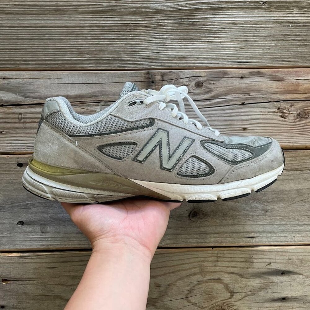 Men New Balance 990v4 Made in USA Grey Lifestyle Shoes Sneakers